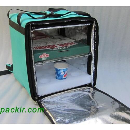 PK-76G: Pizza Delivery Bags, Heat Insulated Driver Backpack, Thermal Food Boxes, Hamburger Delivery Bags, 16" L x 15" W x 18" H
