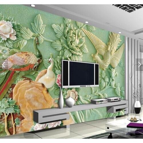 Custom 3D wallpaper, Phoenix relief murals for the living room bedroom TV backdrop waterproof papel de parede