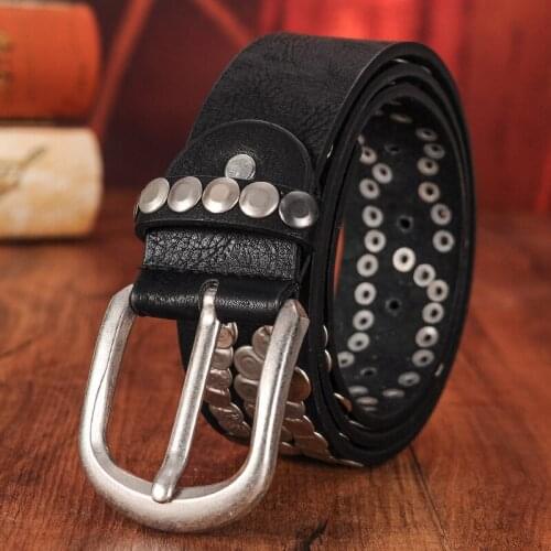 Shiny Pyramid Fashion Rivet Belt Men&Womens Studded Belt Punk Rock With Pin Buckle Free Shipping