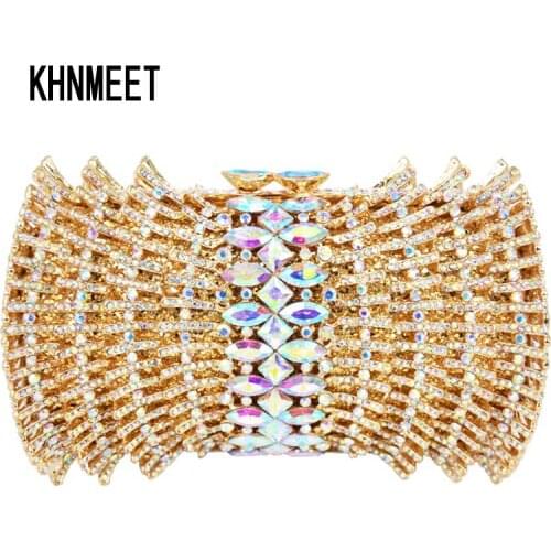 Luxury ladies clutch evening bags Gold crystal Clutch bags banquet bags women purses and handbags 2019 SC037