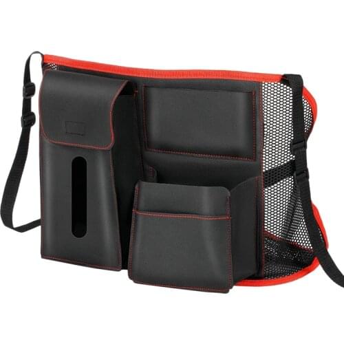 Car Net Pocket Holder, for Car Seat Back Mesh Large Capacity Bag Leather Handbag Organizer Driver Storage Netting Pouch