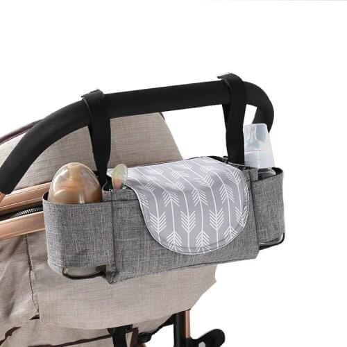 Baby stroller bag storage bag multi function bottle water cup rack baby stroller bag storage blue
