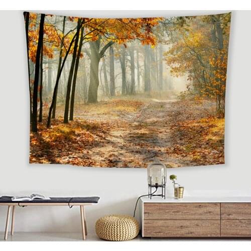 Fresh Forest Creek Decorative Tapestry 3D Scenery Printing Home Mural Background Wall Hanging Cloth