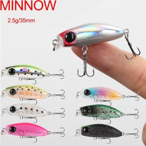 Sinking Hard Lures 2.5g 35mm Black Minnow Artificial Bait Swimbait Crankbaits Wobblers For Trolling Fishing Tackle 2021