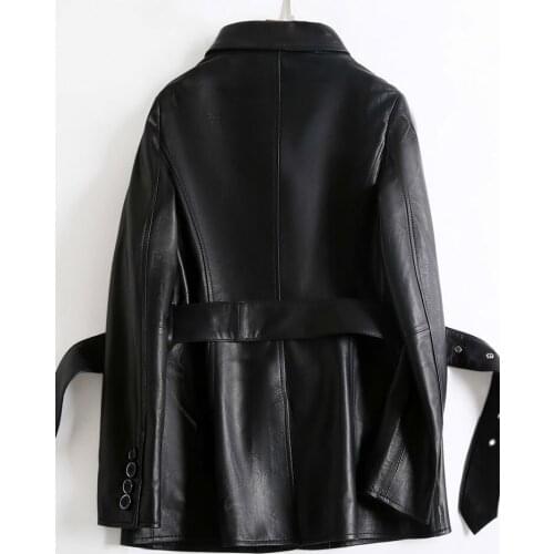 Streetwear 100% Real Sheepskin Coat Female Fashion Winter Jacket Women Genuine Leather Jacket Elegant Ladies Clothes 1909