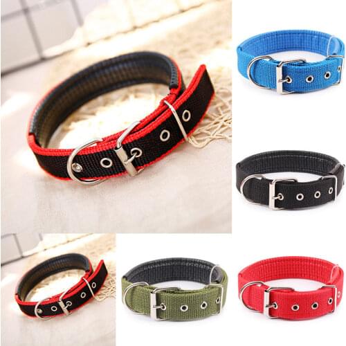 1PC Cat Dog Collar Solid Color Neck Strap Adjustable Buckle Small Big Cats Dogs Neck Ring Puppy Pet Leash Animal Pet Accessories