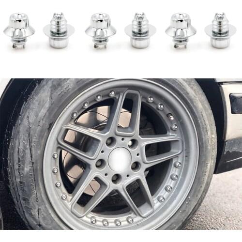 125pcs Universal Car Wheel Rivets Nuts Fishermans Hat Chrome Silver For Decoration Tire Nail Studs Screw