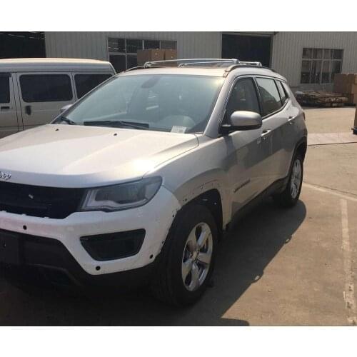 2Pcs stainless steel front rear Aluminium crossbar cross rack rail bar fits for 2007-2018 J-e-e-p Compass 2017-2020