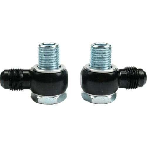 2Pcs Universal Transmission Oil Cooler 90 Degree Banjo Fittings 6AN x 1/4NPSM