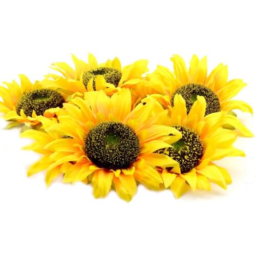 30Pcs 14cm Gerbera Large Artificial Sunflower Flower Heads Home Wedding Decoration Christmas DIY Craft Accessories Fake Flowers