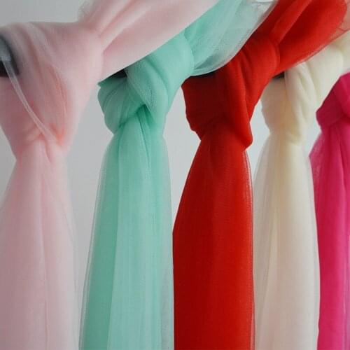 300*170CM Mesh gauze Fabric Elastic chiffon Georgette Fabric Encryption soft Stretch DIY Handmade sewing Dress wedding material