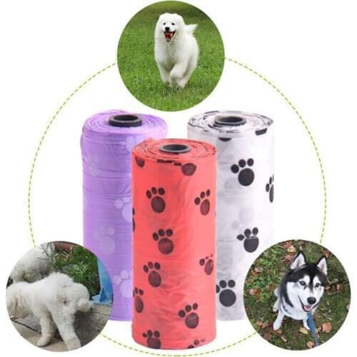 5/10Rolls Pet Dog Poop Bag Puppy Cat Garbage Clean-up Bag PE Cleaning Outdoor Waste Poop Pick Up Bags Pet Accessories Products