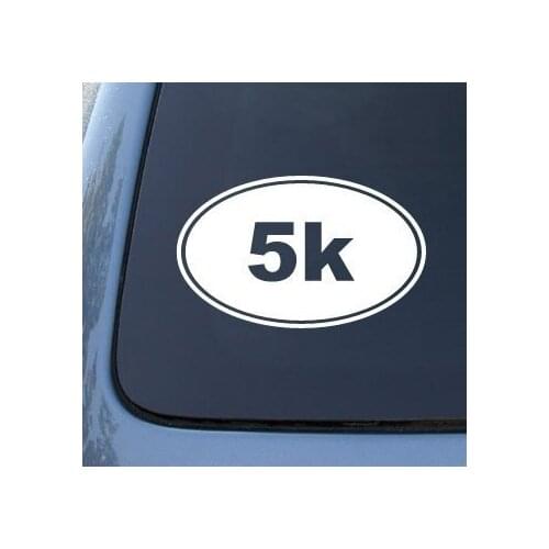 5K RUNNING EURO OVAL - Vinyl Decal Sticker car sticker 13.75cm