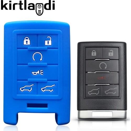 6 Buttons Key Case Fob Cover for Cadillac Escalade ESV EXT 2007-2014 Keyless Fob Remote Key SUV Car Key Holder Car-styling Set
