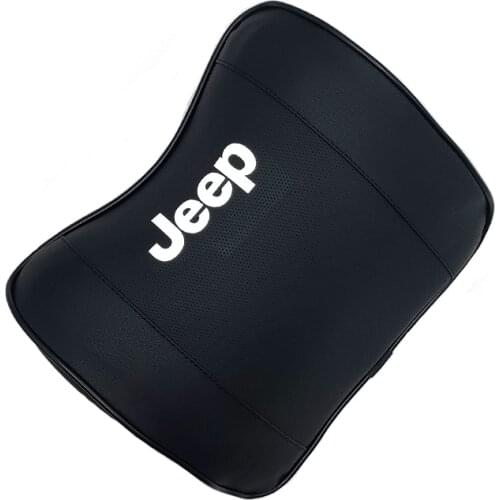 1Pc PU Car Auto Neck Pillow Headrest Cushion For Jeep Renegade Wrangler JK Grand Cherokee Commander Liberty Compass Accessories