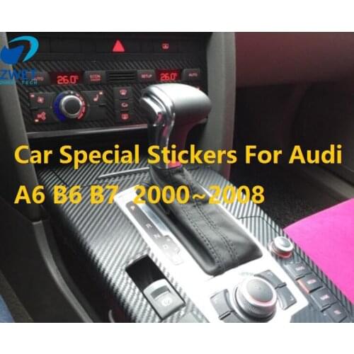 ZWET Car For audi a6 B6 B7 sticker Special Stickers For Audi A6 B6 B7 carbon fiber sticker For A6 B6 B7 2000~2008