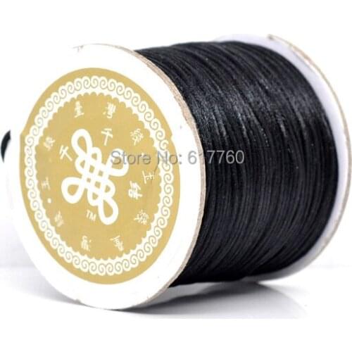 Free Shipping! Black Jewelry Beading Nylon Cord 80Yards(73M)/1.5mm, sold per lot of 1 roll(80Yards) (E10427)