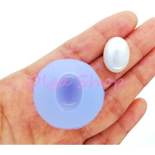 BYL311 Oval Cabochon Silicone Mold for Cameo Resin Art Jewelry Making Necklace Earrings Fondant Decoration 17.8mm x 12.6mm