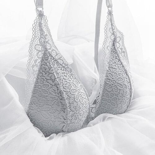 ABC Cup Quality Push Up Bra Women Lingerie Sexy Front Close Button Bralette Lace Bras Female Girl Cotton Intimate Underwear Bras