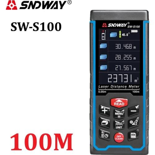 SNDWAY 2.4 inch color display Digital Laser range finder 50M 70M 100M metro laser Electronic Tape Measure laser distance meter