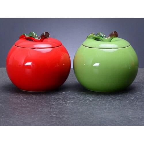 Porcelain Tea Caddy Simulate Fruit Tea Caddy Seal Storage Tea Box Oraganizer Canister Spice Jar Living Room Kitchen Teaware