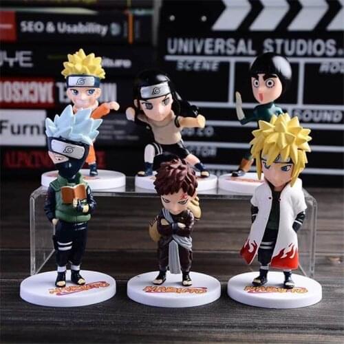 6Pcs/Set 2021 anime Version 20 Naruto sasuke Figure Set Figurine PVC Toy Action Figure Japanese model builiding 7cm Classic Toys