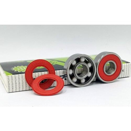 FREESPORT 8PCS 608 Hybrid Ceramic Bearings ABEC-9 8*22*7mm Suit Free Inline Roller Skates Skateboard Long Board Wheels bearing