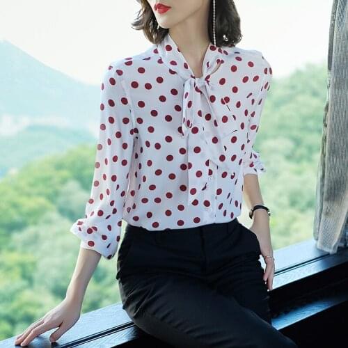 JANELUXURY Polka Dot Blouses