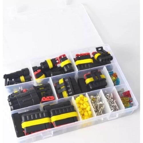 Superseal AMP Tyco Waterproof automobile wire connector plug kit 1-6P 240PCS and Car Fuse small medium size