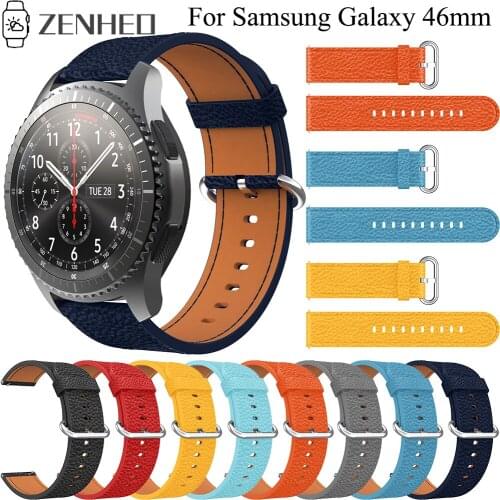 Leather Band For Samsung Gear S3 Frontier/Classic Smart Watch Replacement Bracelet Strap Watchband for Samsung Galaxy Watch 46mm