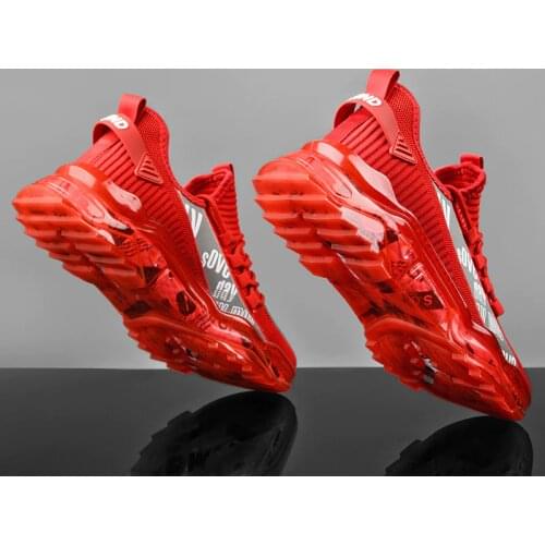 Trendy Mens Chunky Running Shoes Breathable Sneakers High Quality No-slip Damping Jogging Shoes Walking Cushioning Zapatillas