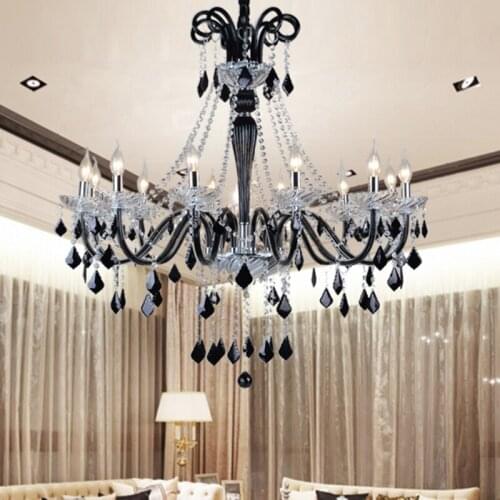 Staircase crystal chandelier lighting modern led chandeliers dining room light candle crystal lamp large crystal chandelier
