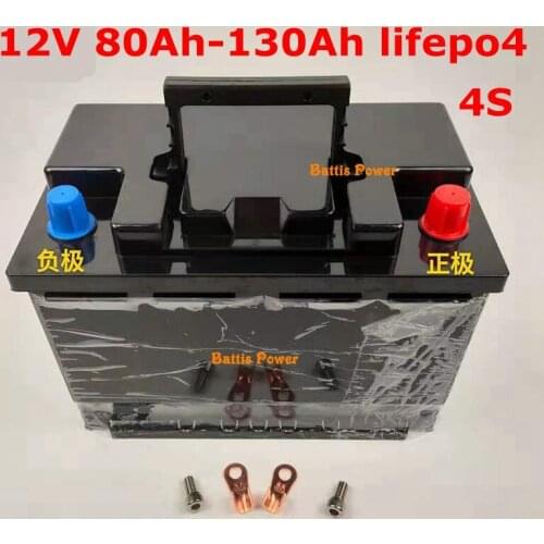 Lithium 12V 12.8v 120AH 100Ah 80Ah 130Ah lifepo4 battery deep cycle for 1200W boat inverter subwoofer golf cart +10A Charger