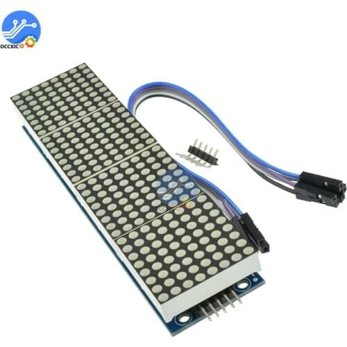 MAX7219 Microcontroller 4 In 1 Display with 5P Line Dot Matrix Module for Arduino