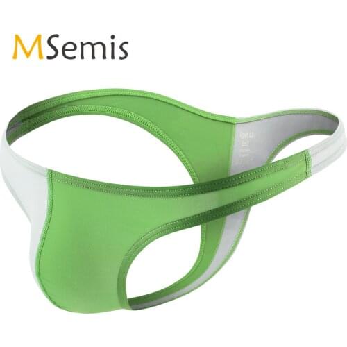 Mens Lingerie Bikini Underwear Low Waist Bottoms Bikini Swim Briefs Male Swimwear Sexy Panties Bulge Pouch Swimming Trunks