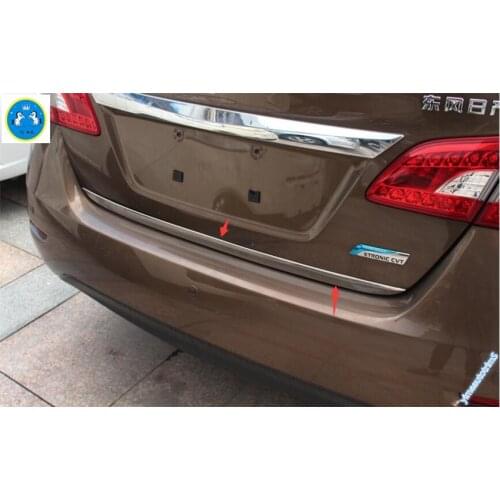 Lapetus Rear Trunk Lid Cover Tailgate Trim Door Handle Molding Boot Garnish Bezel Cover Fit For Nissan Sylphy Sentra 2012 - 2015