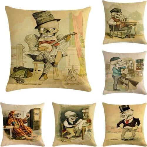 Shantou Human Painting Print Cushion Covers 45*45cm Tulip Design Gifts Home Bedroom Couch Decoration Pillowcase