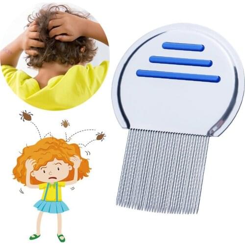Stainless Steel Terminator Massage Lice Comb Free Kids Hair Rid Headlice Super Density Teeth Remove Nits Comb Styling Tools
