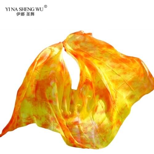 New 100% Silk Veils Customized Hand Thrown Scarf Shawl Women Belly Dance Silk Veil Tie-dye Real Silk Veil 200cm 250cm 270cm Hot