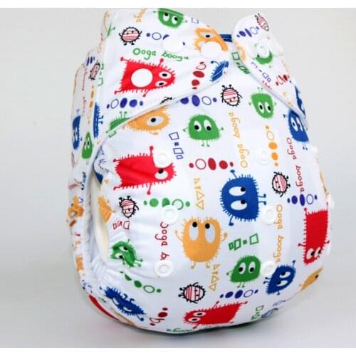 2021 Newest baby Reusable Nappy Cloth Diapers Covers Washable Size Adjustable With Insert BN Free Shipping