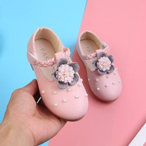 2019 spring new childrens princess shoes flowers soft bottom small shoes little girls childrens shoes single shoes