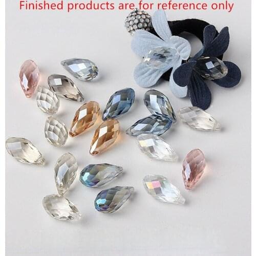 New design 50pcs/lot colorful Water droplets shape Glass beads fashion charms diy jewelry earrings pendants accessory