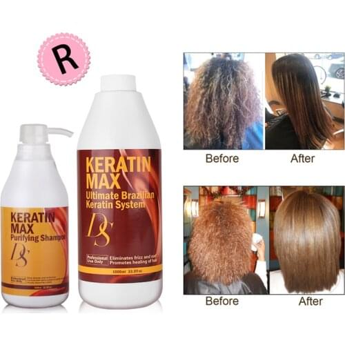 1000ml 12% keratin+ 500ml Purifying Shampoo Deeply Nourish Hair for hair Refused Damaged curly hair products Free Shipping