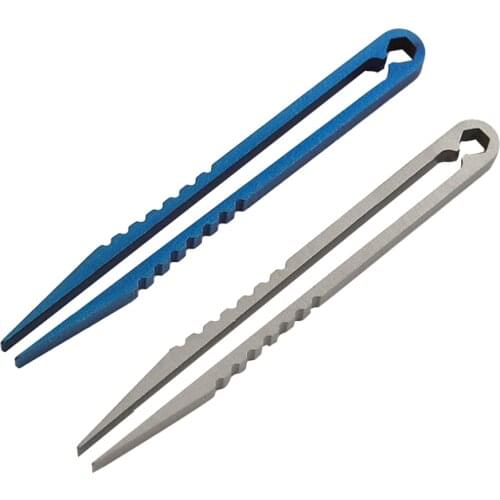 Outdoor Travel Camping Pocket Clip TC4 Titanium Alloy Tweezers Clamping Gadget Hiking Pocket Maintenance Tool