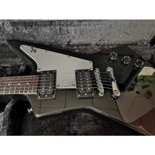 Custom electric guitar with rosewood fingerboard HH Pickups Black hardwares white pickgard.customized,Paypal available!Y-11