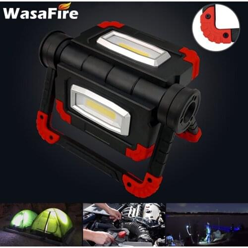 Portable Flashlight COB Led Work Light Foldable Rotate Outdoor Spotlight For Hunting Camping 3 Modes Led Lantern Without Battery