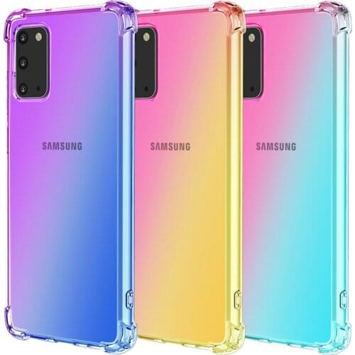 Shockproof Case For Samsung Galaxy A51 A70 A71 A50 A40 A30 A20 A10 Color Silicone Cover For S20 S7 S8 S9 S10 Plus S10e Note 10 9