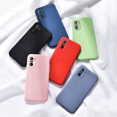 For Xiaomi Poco F3 Case Liquid Rubber Silicone Shockproof Case For Xiaomi Poco X3 Pro Cover for Xiaomi Poco NFC For Mi Poco M3