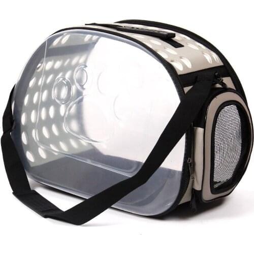 Clear Transparent Pet Carrying Bag for Small Dogs Puppy Cat Outdoor Travel Bag Pet Slings Foldable Dog Carrier