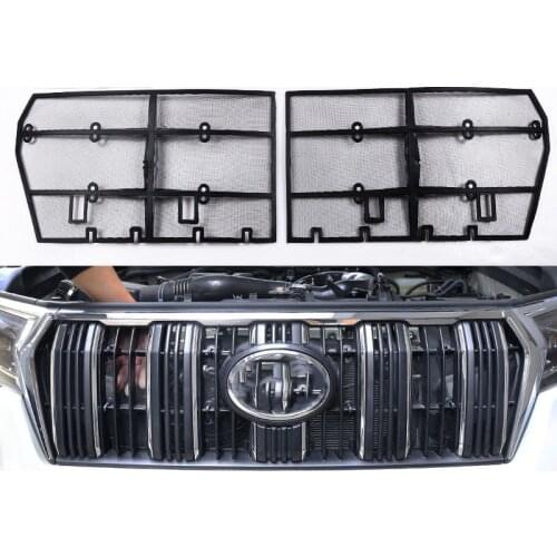 2Pcs Car Insect Screening Mesh Front Grille Insert Net For Toyota Land Cruiser Prado 150 2018 FJ150 Accessories